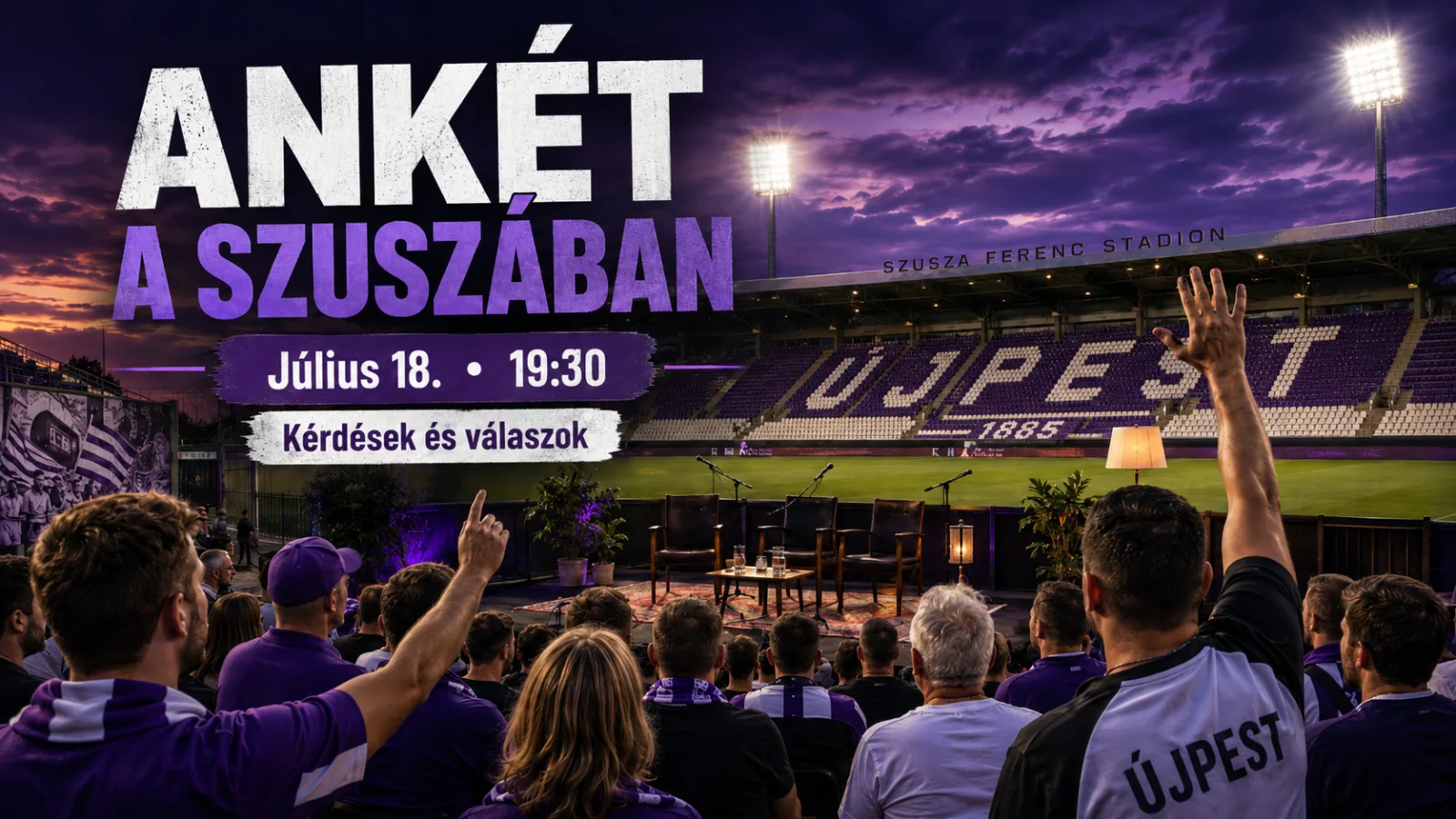 Szurkolók az ankéton